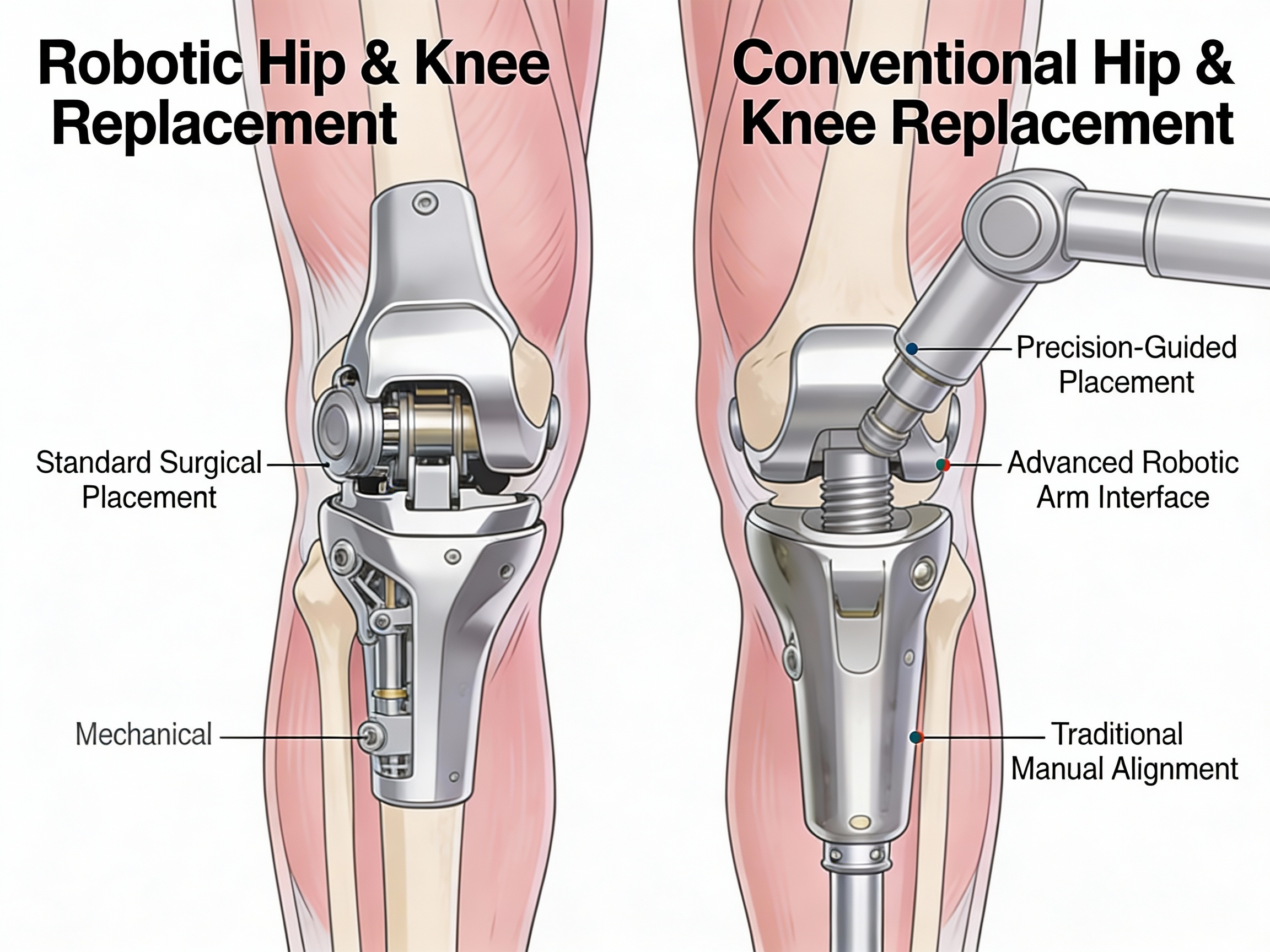 Robotic vs Conventional Hip & Knee Replacement